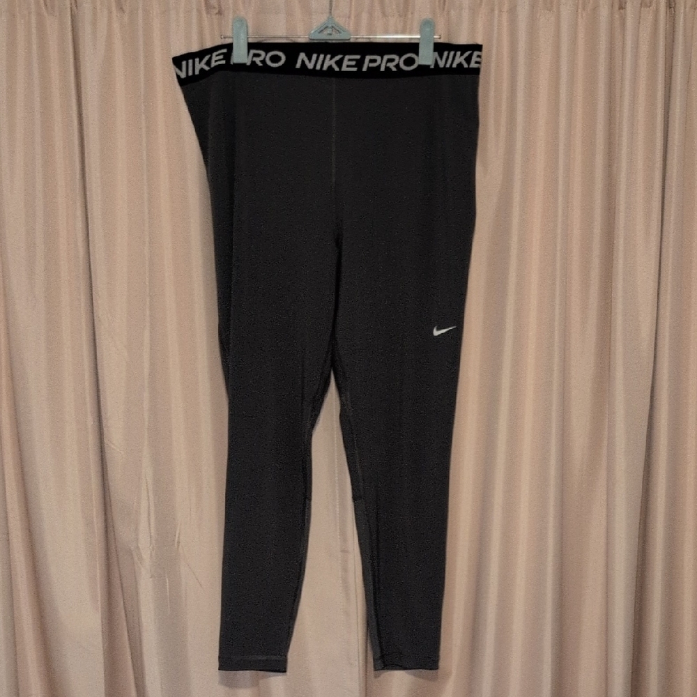 Nike Pro Dri-fit Charcoal Grey Performance 7/8 Length Leggings